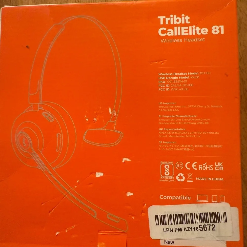 Tribit CallElite 81 Wireless Headset‎